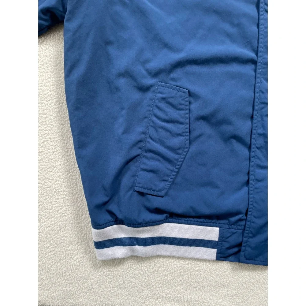 AE American Eagle‎ Mens XXL Bomber Jacket Blue Striped Cuffs Trim Lined Premium